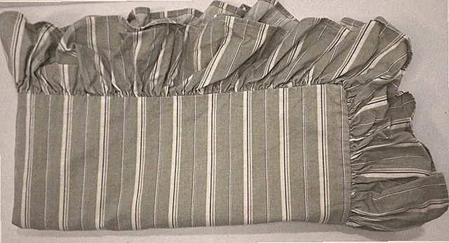 1 Ralph Lauren Stripe Euro Ruffle Pillow Sham Cotton USA 1061