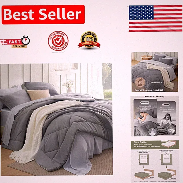 Complete 7-Piece Reversible Bedding Set - California King Comfort and Style