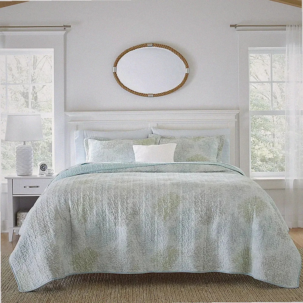 King Quilt Set Reversible Cotton Bedding with Matching Shams