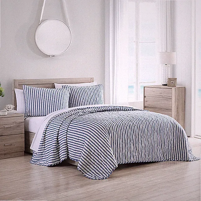 King Quilt Set, Reversible Cotton Bedding with Matching Shams, Ideal Beddin...