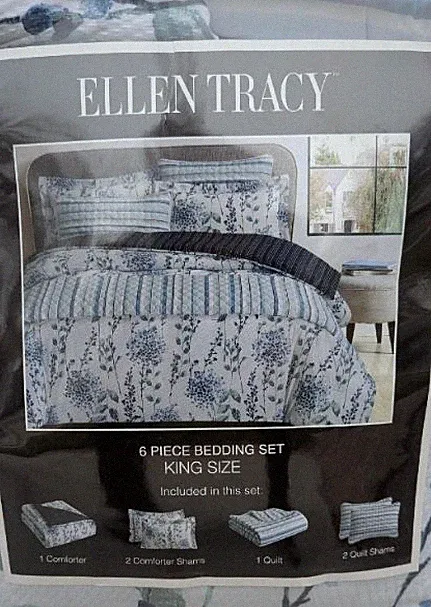 SALE New 6 Piece King Bedding Set (Reversible) FREE SHIPPING