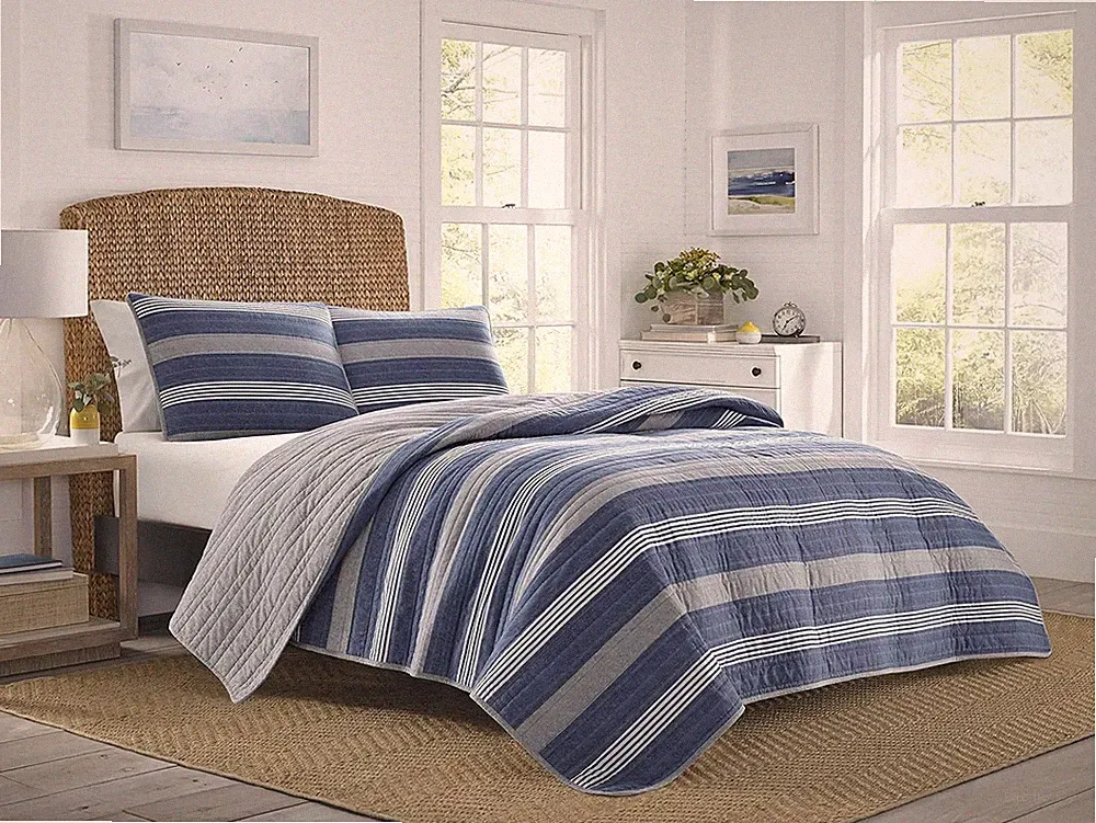 Twin Quilt Set, Cotton Reversible Bedding with Matching Sham, Home Decor for A